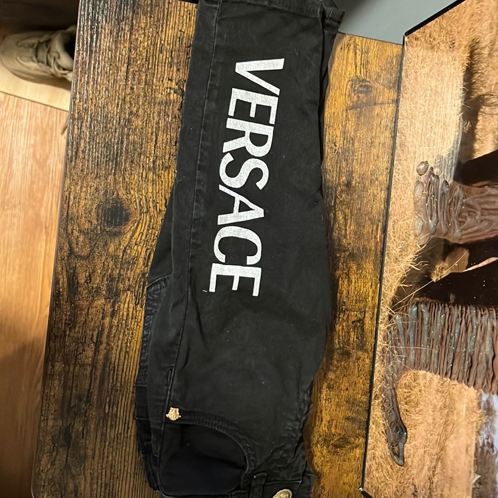 Toddler  Black Versace pants. Size 12-18 months